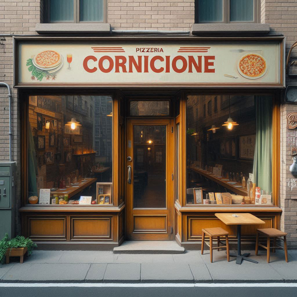 Ingresso pizzeria "Il Cornicione"